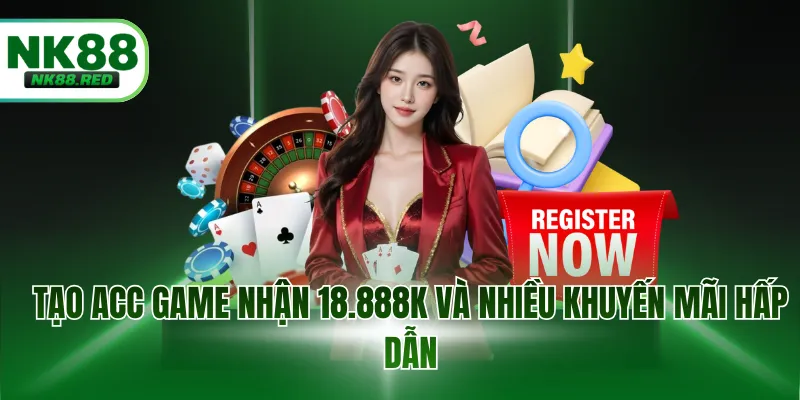 Tạo acc game nhận 18.888K và nhiều khuyến mãi hấp dẫn